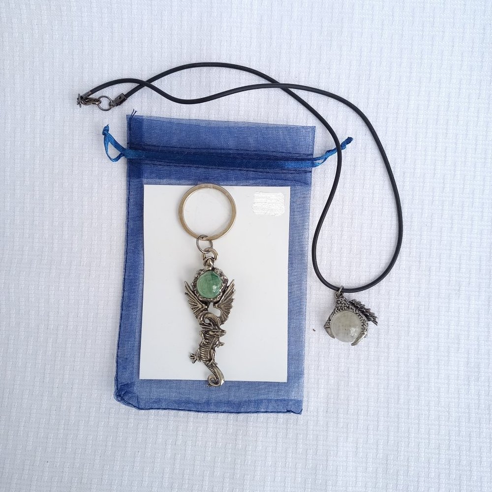 Dragon Claw Necklace & Dragon key Chain set